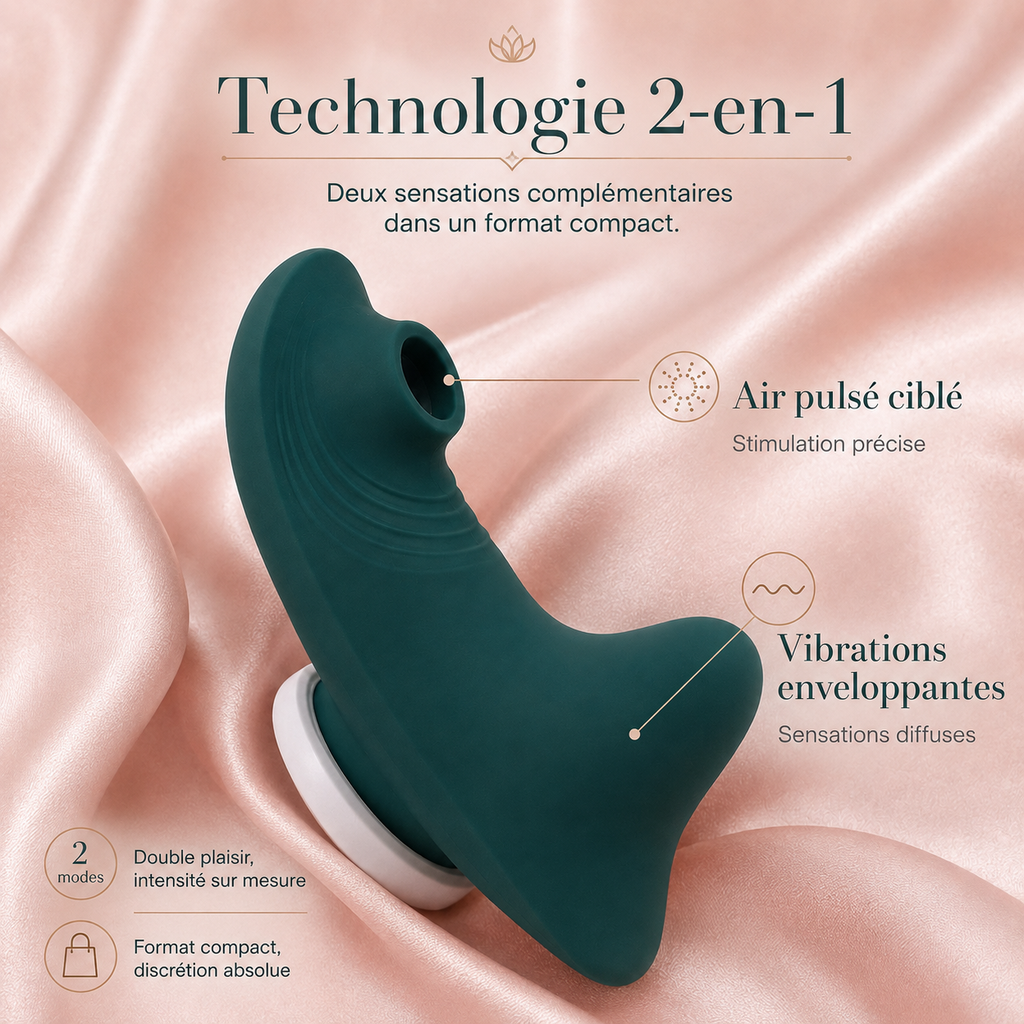 ONYRA — Stimulateur intime 2-en-1 à air pulsé et vibrations