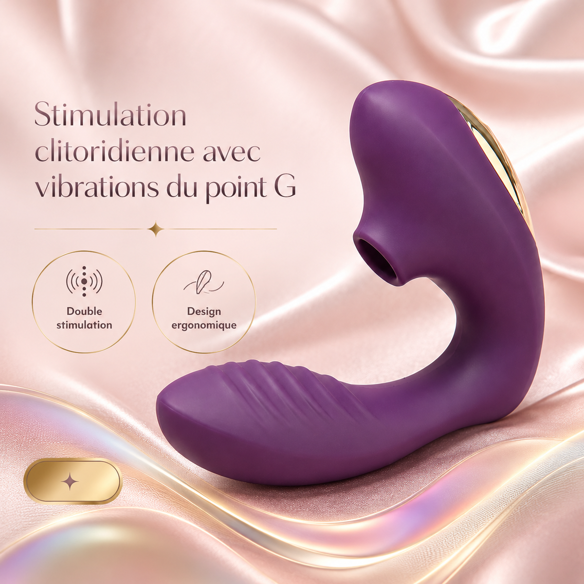 VÉLORA — Stimulateur 2-en-1 à air pulsé & vibrations point G